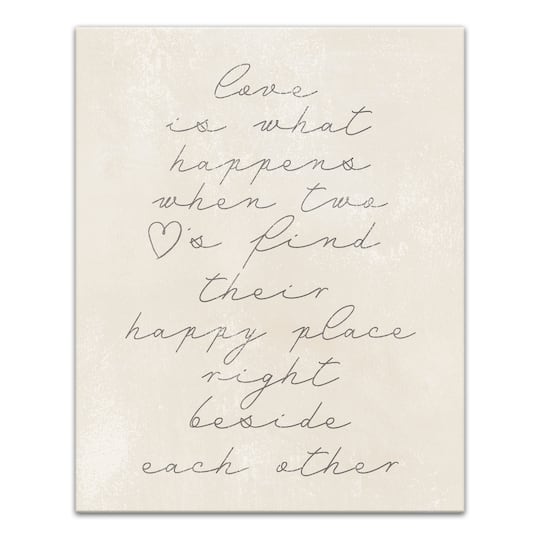Love is what Happens 16" x 20" Canvas Wall Art